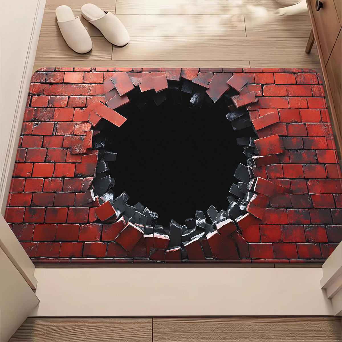 75% OFF Today – 3D Optical Illusion Doormat, Super Absorbent, Dirt-Trapping & Easy-Clean Non-Slip Mat