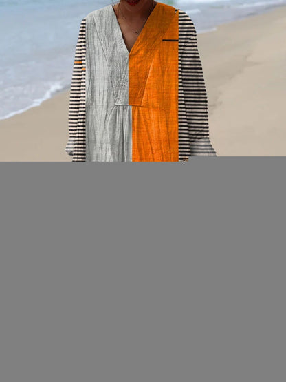 Women's Abstract Pattern Cotton Dress Lightweight Breathable Casual Daily Wear Dress