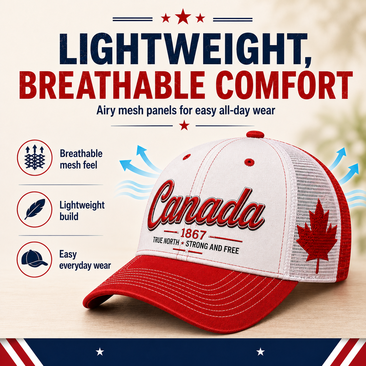 Canada Day Sale - Canada 1867 “True North” Patriotic Trucker Cap