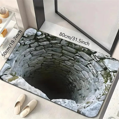75% OFF Today – 3D Optical Illusion Doormat, Super Absorbent, Dirt-Trapping & Easy-Clean Non-Slip Mat