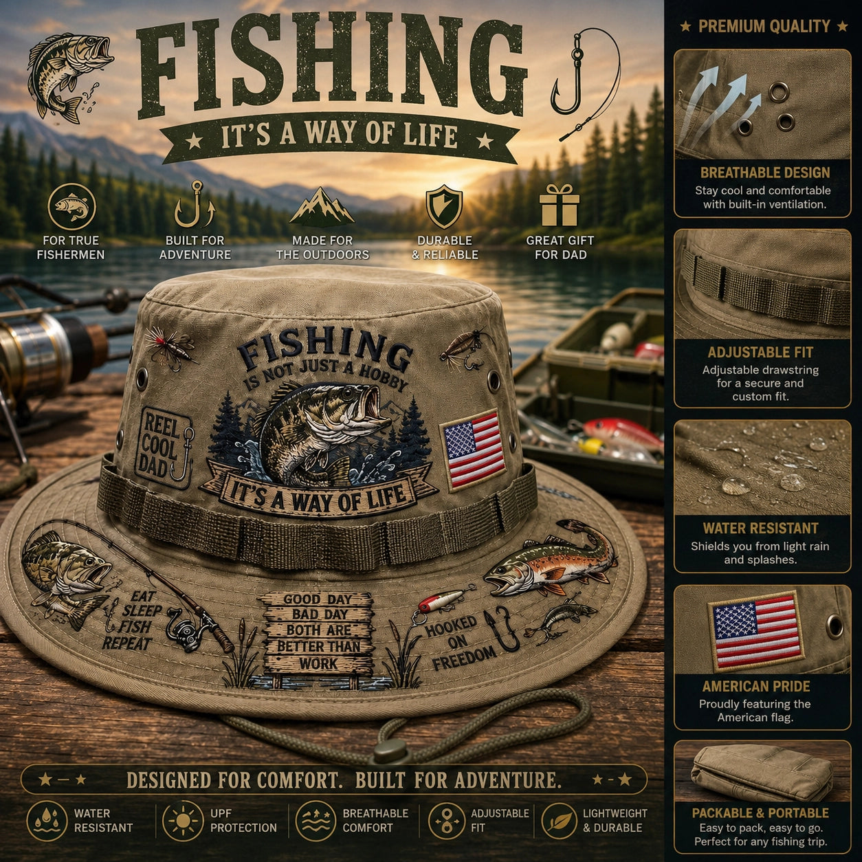 Fishing Isn’t Just a Hobby — Wear the Boonie Hat That Shows What You Live For
