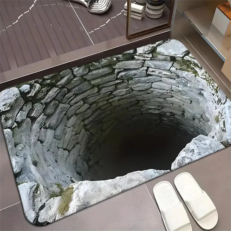 75% OFF Today – 3D Optical Illusion Doormat, Super Absorbent, Dirt-Trapping & Easy-Clean Non-Slip Mat