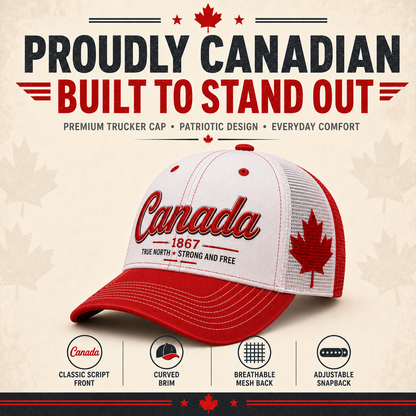 Canada Day Sale - Canada 1867 “True North” Patriotic Trucker Cap