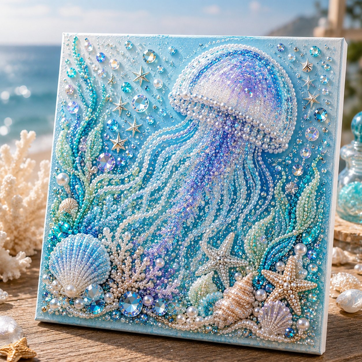 🔥Last Day 49% OFF - 🌊✨Ocean Theme Pearl Art DIY Kit
