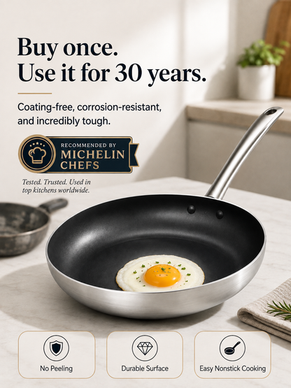 🍳 100% Non Toxic Natural Nonstick Pan | Michelin Chef Recommended | Built to Last 30 Years 🔥 Today Only Limited Release