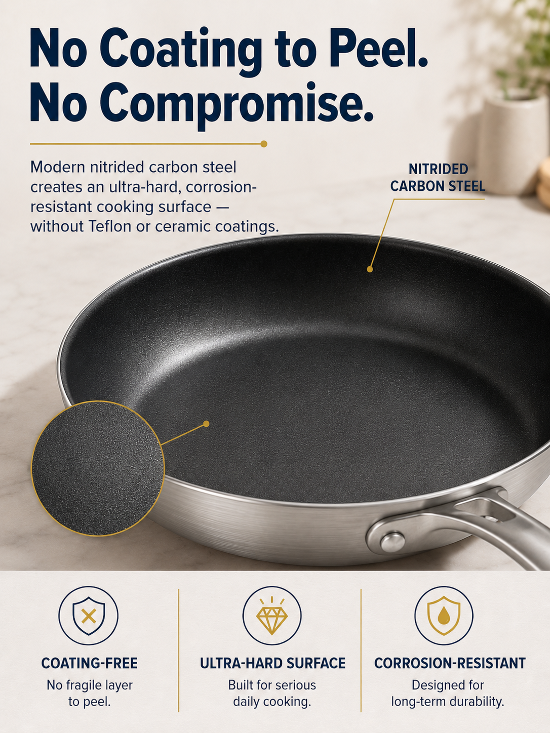 🍳 100% Non Toxic Natural Nonstick Pan | Michelin Chef Recommended | Built to Last 30 Years 🔥 Today Only Limited Release
