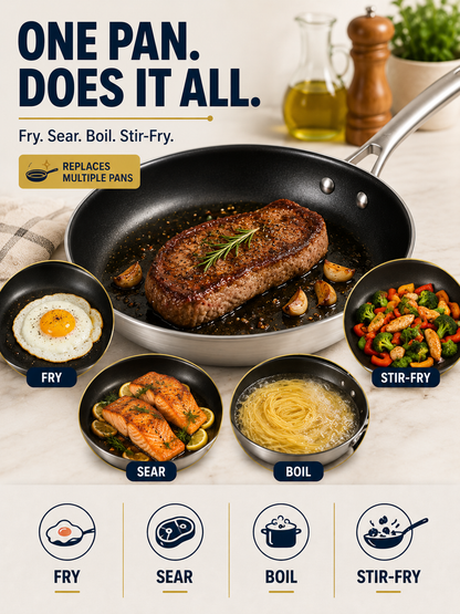 🍳 100% Non Toxic Natural Nonstick Pan | Michelin Chef Recommended | Built to Last 30 Years 🔥 Today Only Limited Release