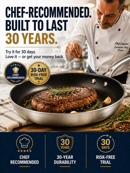 🍳 100% Non Toxic Natural Nonstick Pan | Michelin Chef Recommended | Built to Last 30 Years 🔥 Today Only Limited Release
