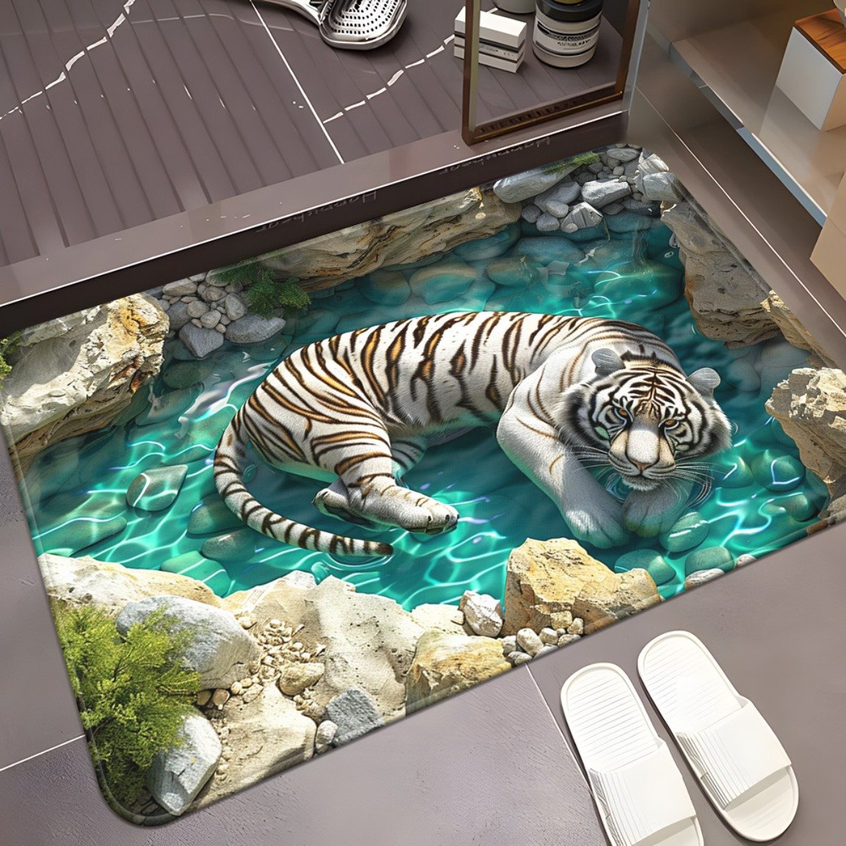 75% OFF Today – 3D Optical Illusion Doormat, Super Absorbent, Dirt-Trapping & Easy-Clean Non-Slip Mat